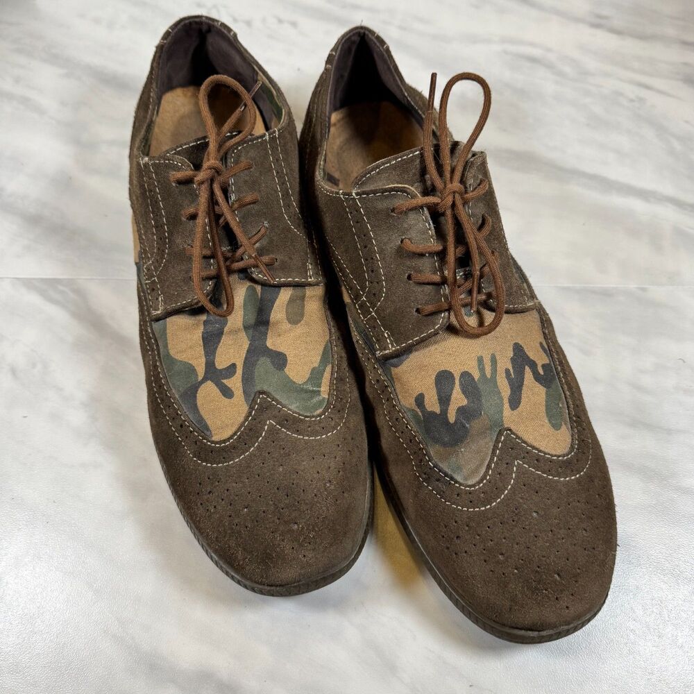 G.H. Bass Oscar II Camo Dress Shoes Oxford Style Men's size 13